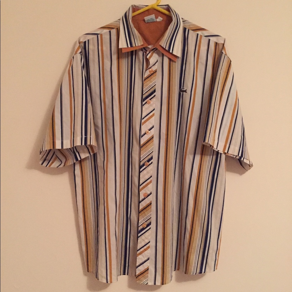Vintage 60s/70s Lacoste Striped Button Up